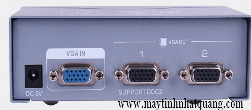 Bộ chia VGA 1 ra 2  Dtech DT-7252, băng thông 250Mhz